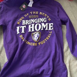 Purple Baltimore Football Long Sleeve Shirt